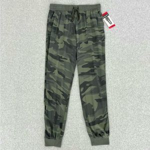 Splendid Womens Jogger Pants Green Camo Pull On Comfort Rayon Army Size Medium